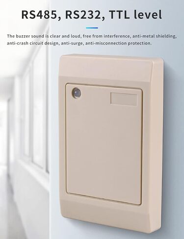 RS485 RS232 RF Card Reader IP68 Outdoor Waterproof DC 9-16V Voltage 13.56 Mhz IC 125Khz ID Contactless Induction Swipe (KA101, 125KHz, RS485) in Saudi Arabia