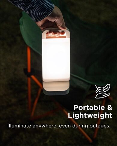 Solar Camping Lantern, Rechargeable Battery Powered Camping Light 6000mAh Up to 80HRS Lasting, Dimmable Night Lamp, Survival gear for Emergency, Power Outages, Outdoor, Indoor in Saudi Arabia