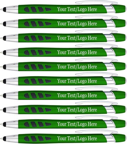 Personalized with Your Custom Logo or Text Pens-300 Pack Bulk-for Businesses, Parties, and Events, 2 in 1 Capacitive Stylus & Ballpoint Pen Compatible with Most Touchscreen Devices, Assorted in Saudi Arabia