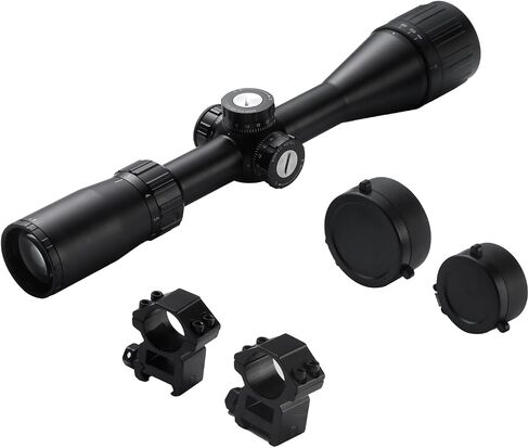 Airgun Springer 3-9x40 AO Rifle Scope, Illuminated SFP Duplex Crosshair Reticle with Central Red Dot, Parallax Adjust, 1 inch Tube Nitrogen Purged with Flip Caps Shock and Water Resistance in Kuwait