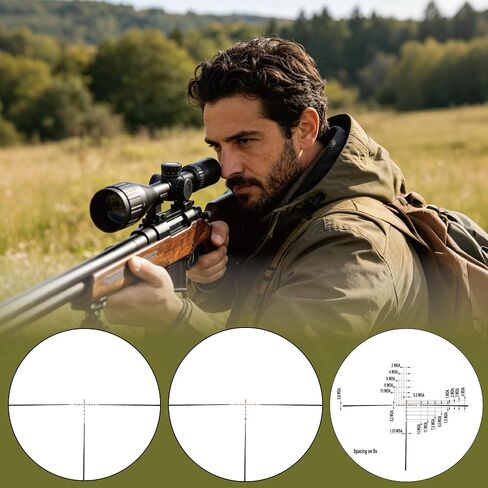 Airgun Springer 3-9x40 AO Rifle Scope, Illuminated SFP Duplex Crosshair Reticle with Central Red Dot, Parallax Adjust, 1 inch Tube Nitrogen Purged with Flip Caps Shock and Water Resistance in Kuwait