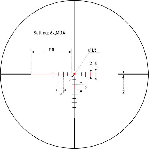UUQ 1.2-6x24 Rifle Scope,MOA Reticle,Clear Green-Coated Lens,Tactical Compact LPVO, R/G Dual-Color with 5 Levels Brightness, Turret Lock Features Ideal for Hunting Scope in Saudi Arabia