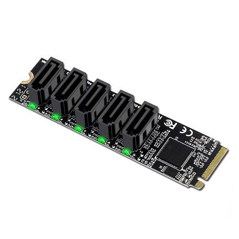 chenyang 8 Port M.2 to SATA 3.0 Adapter,PCIe 3.0 to SATA III Expansion Card Adapter 6Gbps with Smart Indicator Light in Saudi Arabia
