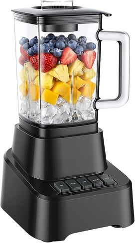 NEWBULIG 6.8 Cup Professional Blender for Smoothies, Full-Size Kitchen Blender with 850 Peak Watts & 54oz Large Glass Pitcher, 4 Speeds with Pulse for Ice Crushing Frozen Fruits, Dishwasher Safe in Saudi Arabia