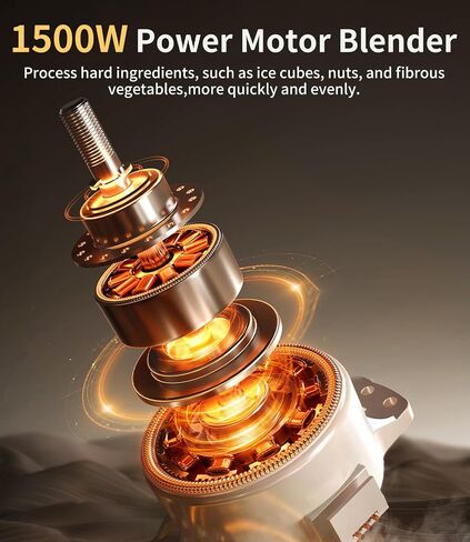 1500W Blender Kitchen with Variable Speed 68oz for Smoothies & Ice Crushing in Saudi Arabia