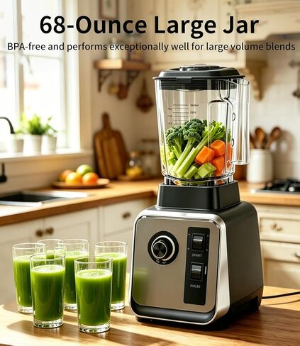 1500W Blender Kitchen with Variable Speed 68oz for Smoothies & Ice Crushing in Saudi Arabia