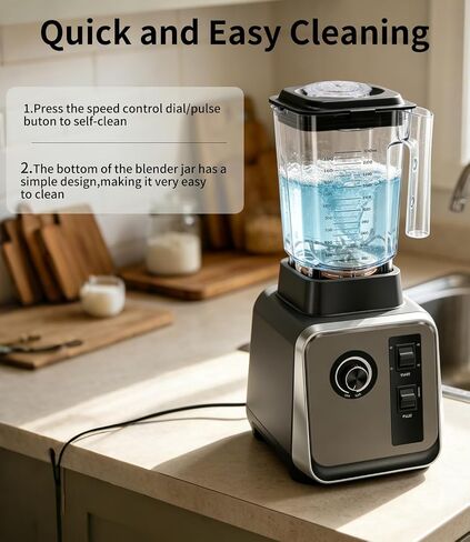 1500W Blender Kitchen with Variable Speed 68oz for Smoothies & Ice Crushing in Saudi Arabia