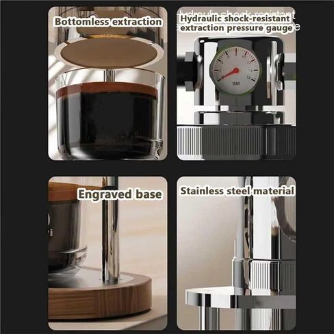Pneumatic Espresso Machine, Portable Manual Espresso Maker, 16 Bar Air Pressure for Fast Extraction, for Travel and Camping in Saudi Arabia