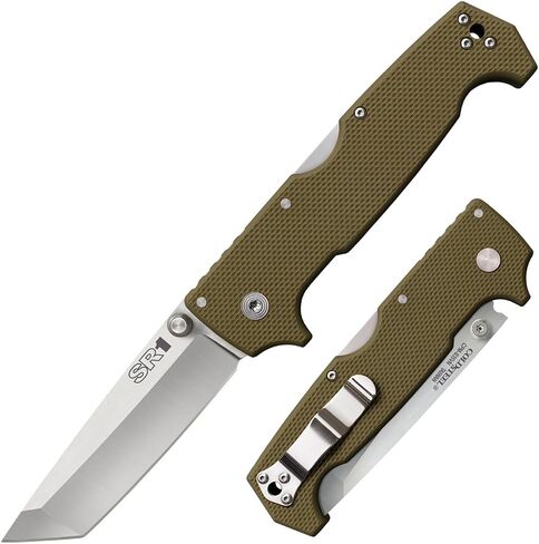 COLD STEEL SR1 S35VN Steel 4" Blade G-10 Handle Tactical Self-Defense Folding Knife with Tri-Ad Locking Mechanism and Pocket/Belt Clip in Saudi Arabia