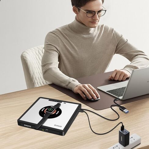 محرك أقراص CD/DVD خارجي BUNUD لأجهزة Apple: مشغل USB 3.0 USB-C DVD لأجهزة الكمبيوتر المحمول Windows 11 مع 3 فتحات USB وTF/SD محرك أقراص محمول نحيف مع شاحن سريع 15 وات USB Superdrive لأجهزة Mac Macbook PC in Kuwait