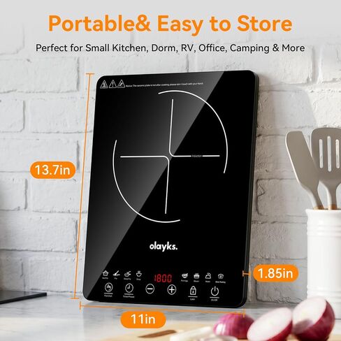 Protable Induction Cooktop, 1800w Hot Plate Electric Stove in Saudi Arabia