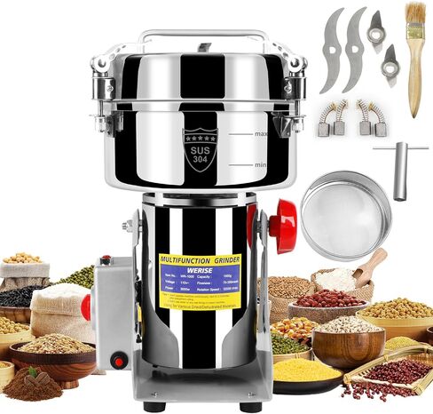Grain Mill Grinder Electric Flour, 2000g Corn Fine Powder Rice Grinder in Saudi Arabia