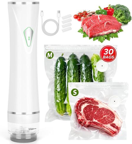 Compact Vacuum Sealer for food, with 10 Reusable Vacuum Bags in Saudi Arabia