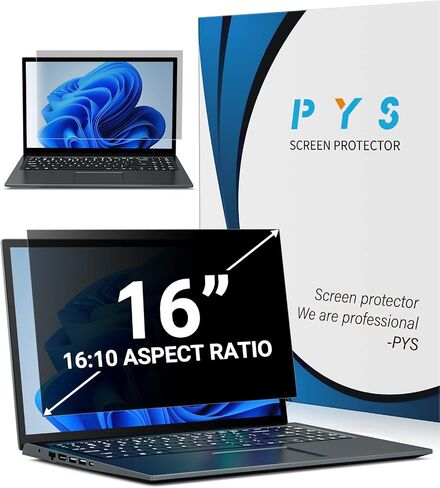 PYS Laptop Privacy Screen 13.3 Inch for HP Dell Samsung Lenovo - Removable Laptop Screen Privacy Shield for 16:9 Widescreen Display - Anti Glare & Blue Light Laptop Screen Filters in Saudi Arabia