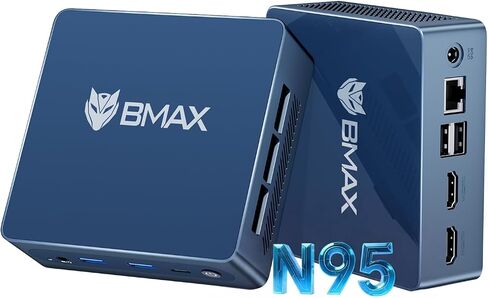كمبيوتر Bmax Mini PC، معالج Intel N4500 (Turbo 2.8 جيجا هرتز) ذاكرة وصول عشوائي 8 جيجا بايت 256 جيجا بايت M.2 SSD كمبيوتر مكتبي صغير مع حامل VESA للأعمال المكتبية المنزلية HTPC Proxmox، شاشة مزدوجة 4K، WiFi 5، Win11 Pro B3 Pro in Kuwait