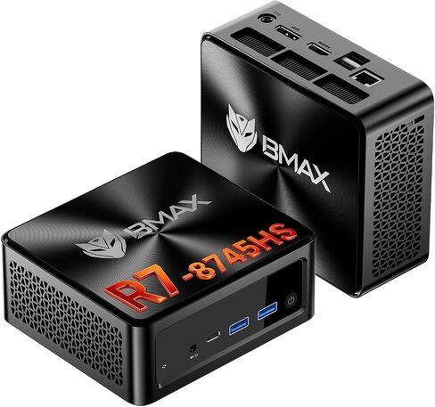 Bmax Mini PC Computer, Intel N4500 Processor(Turbo 2.8GHz) 8GB RAM 256GB M.2 SSD Mini Desktop Computer with VESA Mount for Office Home Business HTPC Proxmox, Dual 4K Display, WiFi 5, Win11 Pro B3 Pro in Saudi Arabia