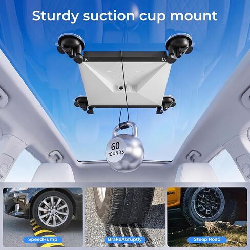 لحامل Starlink Mini Mount، لحامل Starlink Mini Suction Cup لنافذة فتحة سقف السيارة، قاعدة فراغ قوية، إشارة مستقرة، تركيب خالي من الأدوات، لملحقات Starlink Mini للسيارات والمركبات الترفيهية والقوارب، أسود in Kuwait