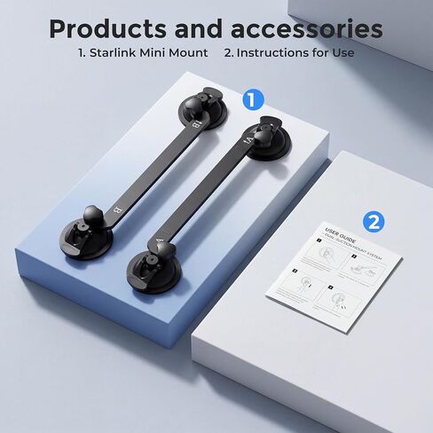 لحامل Starlink Mini Mount، لحامل Starlink Mini Suction Cup لنافذة فتحة سقف السيارة، قاعدة فراغ قوية، إشارة مستقرة، تركيب خالي من الأدوات، لملحقات Starlink Mini للسيارات والمركبات الترفيهية والقوارب، أسود in Kuwait