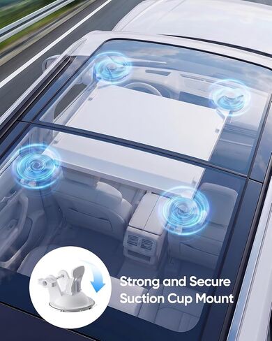 Starlink Mini Suction Cup Mount, Strong Grip Anti-Shake Vibration-Proof, 3s No-Tool Install, Scratch-Resistant, Stable Satellite Signal, Fits Car Sunroof/Window/RV/Boat/Road Trips in Kuwait