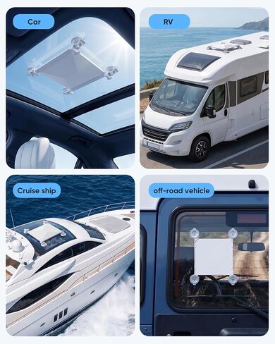Starlink Mini Suction Cup Mount, Strong Grip Anti-Shake Vibration-Proof, 3s No-Tool Install, Scratch-Resistant, Stable Satellite Signal, Fits Car Sunroof/Window/RV/Boat/Road Trips in Kuwait