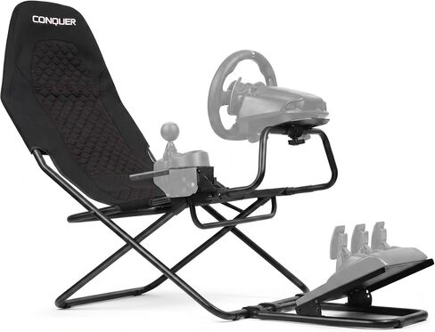 Conquer Racing Simulator for Logitec, Thrustmaster, Fanatec, Portable Folding Race Sim Cockpit for G920 G29 G923, T248X T248 T300 T150 458 TX Simagic Moza PS5 PS4 PC Xbox G Flight in Saudi Arabia