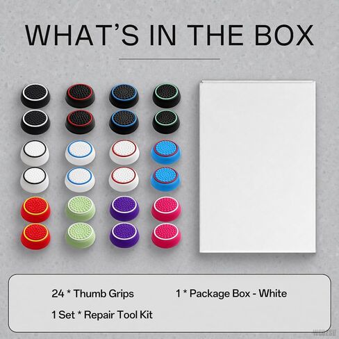24 Pcs Thumb Grip Caps for PS5/PS4, for Xbox Series/One Controller in Saudi Arabia