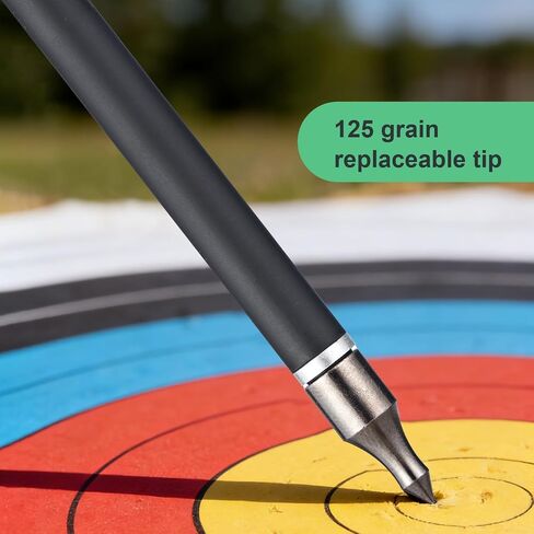 TOPARCHERY 12 قطعة من أسهم القوس والنشاب ومسامير القوس والنشاب مقاس 16 بوصة/20 بوصة أسهم كربون للصيد والرماية مع دوارات 4 بوصة ورأس السهم/الطرف المستبدل in Kuwait