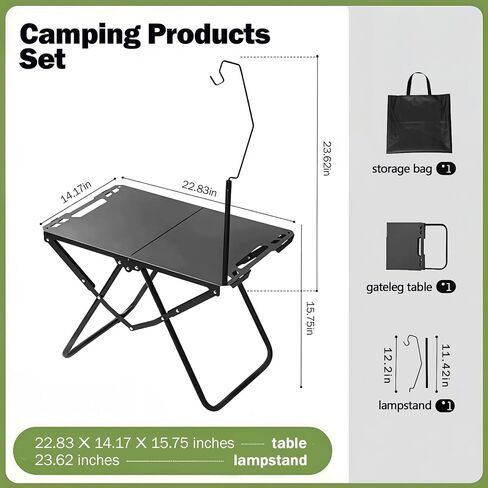 Portable Waterproof Foldable Outdoor Camping Table with Light Pole in Kuwait
