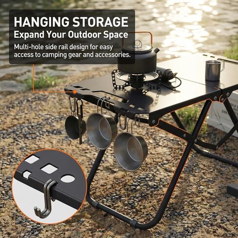 Portable Waterproof Foldable Outdoor Camping Table with Light Pole in Kuwait