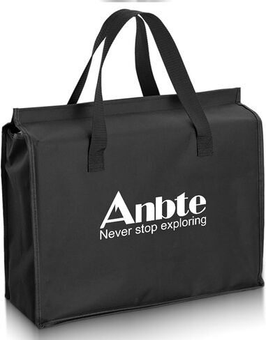 Anbte 2ft Small Folding Table Storage Bag, Waterproof Heavy Duty Portable Carry Bag Dustproof Picnic/Camping Tables Cover, 14.57" L × 3.54" W × 16.54" H (37cm x 9cm x 42cm), Black in Saudi Arabia