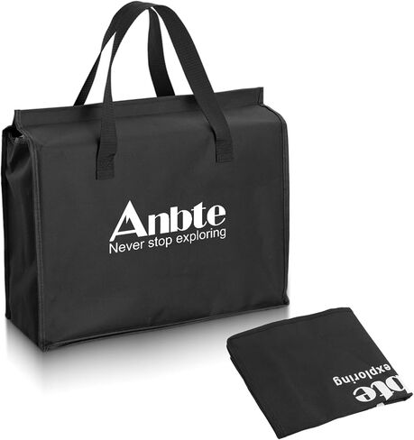 Anbte 2ft Small Folding Table Storage Bag, Waterproof Heavy Duty Portable Carry Bag Dustproof Picnic/Camping Tables Cover, 14.57" L × 3.54" W × 16.54" H (37cm x 9cm x 42cm), Black in Saudi Arabia