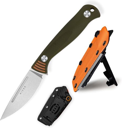 Kizer Evenki2 Fixed Blade Knife with Sharpener, Willow-Leaf Blade, 1098A1 in Saudi Arabia