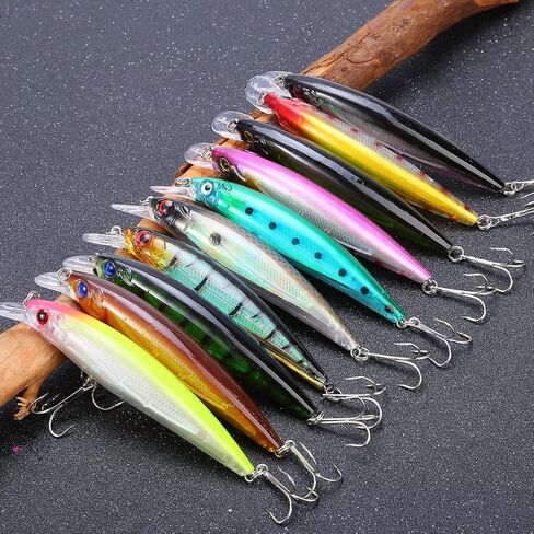 Sougayilang Minnow Fishing Lures Crankbaits Set Fishing Hard Baits Swimbaits Boat Topwater Lures for Trout Bass Perch Fishing in Saudi Arabia