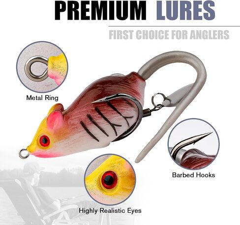 Fishing Topwater Lures Frog Swimbaits Soft Silicone Plastics Bionic Floating Baits Weedless Design for Bass Trout Crappie Flounder Saltwater Freshwater Kit in Kuwait