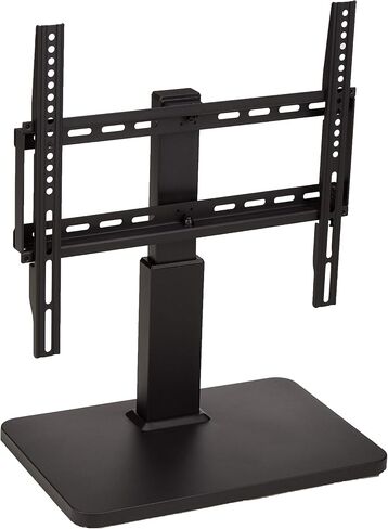 Amazon Basics Swivel Pedestal Table Top TV Mount, Height Adjustable 14-19 Inches, for 32" to 65" TVs up to 55 lbs, Universal TV Stand, VESA 400x400, Black in Kuwait