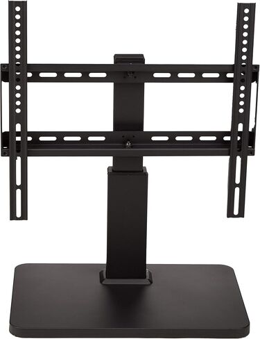 Amazon Basics Swivel Pedestal Table Top TV Mount, Height Adjustable 14-19 Inches, for 32" to 65" TVs up to 55 lbs, Universal TV Stand, VESA 400x400, Black in Kuwait