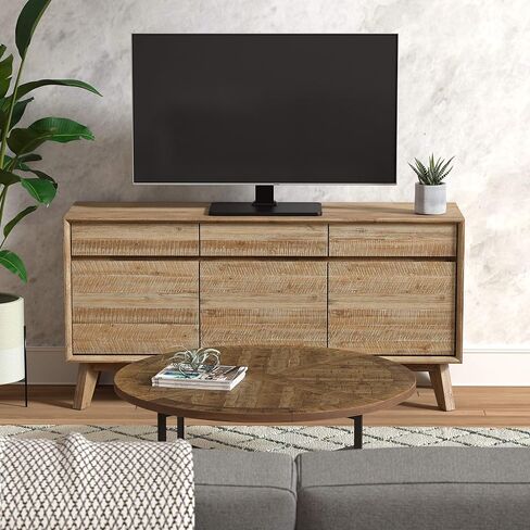 Amazon Basics Swivel Pedestal Table Top TV Mount, Height Adjustable 14-19 Inches, for 32" to 65" TVs up to 55 lbs, Universal TV Stand, VESA 400x400, Black in Kuwait