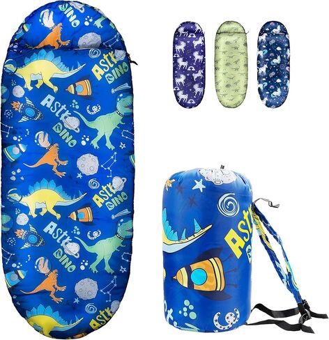 Dinosaur Unicorn Camping Sleeping Bags for Kids, Boys Girls 4T-10T in Saudi Arabia
