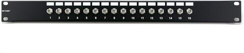 16 Port Fully Loaded F-Type Coaxial Patch Panel - 1U in Saudi Arabia