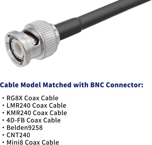 BNC Male Q9 Plug Crimp for RG8X RG-8X Mini-RG8 LMR240 Coax Cable in Saudi Arabia