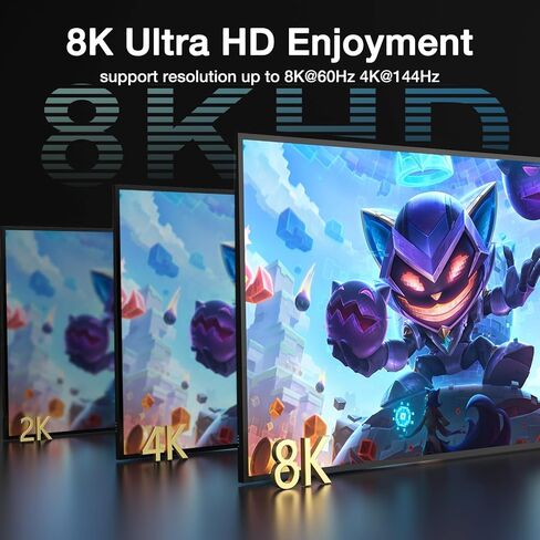8K@60Hz KVM Switch 2 Monitors 2 Computers HDMI 4K@144Hz, USB 3.0 Dual Monitor KVM Switch for Running 2 Computers Across 2 Monitors, Sharing 4 USB 3.0 Devices, with Wired Remote & USB Cable in Saudi Arabia