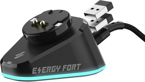MOSHOU Charging Dock for Logitech Mouse G PRO X Superlight 2/1,G PRO X2 SUPERSTRIKE,G502/G502 X Lightspeed,G502 X Plus,G703/G903 Lightspeed,RGB Light,Computer Mice Powerplay Charging System(Black) in Saudi Arabia