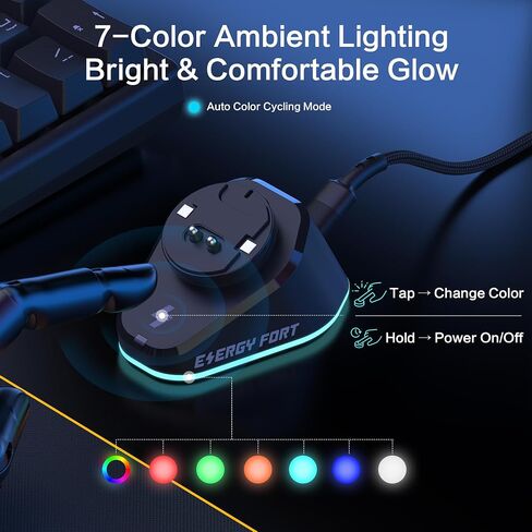MOSHOU Charging Dock for Logitech Mouse G PRO X Superlight 2/1,G PRO X2 SUPERSTRIKE,G502/G502 X Lightspeed,G502 X Plus,G703/G903 Lightspeed,RGB Light,Computer Mice Powerplay Charging System(Black) in Saudi Arabia