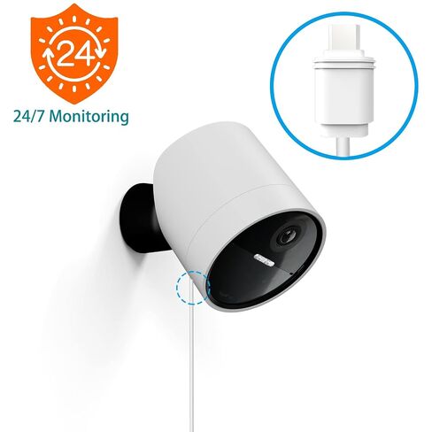 25ft/7.6m Weatherproof Outdoor Charging Micro-USB Head Cable for SimpliSafe Outdoor Security Camera Only (1) in Kuwait