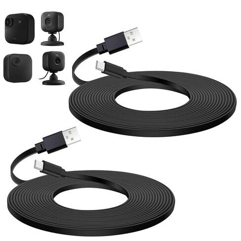 50FT Power Cable Only work for Blink Outdoor 4(4th Gen),Blink Mini2,Blink Outdoor 2K+,Flat Type C Extension Cable Continuously Charging Your Blink Cam,Long USB C Cable (Not Micro USB Adapter) in Saudi Arabia