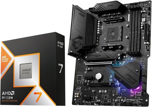 Micro Center 3-in-1 Combo: AMD Ryzen 7 9850X3D CPU Processor with ASUS TUF Gaming B850-E WiFi ATX Motherboard and KLEVV CRAS V RGB DDR5 32GB (2x16GB) 6000MHz Ram Memory Black in Saudi Arabia