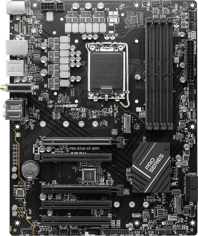 MSI PRO B760-VC WiFi ProSeries Motherboard (Supports 12th/13th Gen Intel Processors, LGA 1700, DDR5, PCIe 4.0, M.2, 2.5Gbps LAN, USB 3.2 Gen2, Wi-Fi 5, ATX) (Renewed) in Saudi Arabia