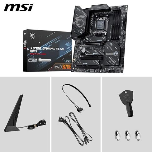 Micro Center CPU Motherboard Memory 3-in-1 Combo: AMD Ryzen 7 9800X3D CPU Processor with MSI X870E Gaming Plus WiFi Motherboard and KLEVV CRAS V RGB DDR5 32GB (2x16GB) 6000MHz CL30 Ram Memory Black in Saudi Arabia