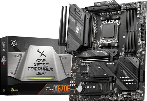 MSI MAG X670E Tomahawk WiFi Gaming Motherboard (AMD AM5, DDR5, PCIe 5.0, SATA 6Gb/s, M.2, USB 3.2 Gen 2, Wi-Fi 6E, 2.5Gbps LAN, HDMI/DP, ATX) (Renewed) in Saudi Arabia