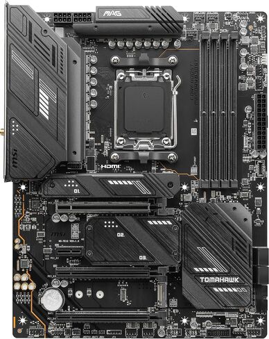 MSI MAG X670E Tomahawk WiFi Gaming Motherboard (AMD AM5, DDR5, PCIe 5.0, SATA 6Gb/s, M.2, USB 3.2 Gen 2, Wi-Fi 6E, 2.5Gbps LAN, HDMI/DP, ATX) (Renewed) in Saudi Arabia